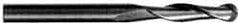 SGS - 5/8" Diam, 2-1/4" LOC, 4 Flute Solid Carbide Ball End Mill - Uncoated, Single End, 5" OAL, 5/8" Shank Diam, Spiral Flute - Eagle Tool & Supply