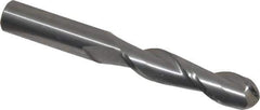 Atrax - 1/2" Diam, 2" LOC, 2 Flute Solid Carbide Ball End Mill - Uncoated, Single End, 4" OAL, 1/2" Shank Diam - Eagle Tool & Supply