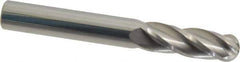Atrax - 3/8" Diam, 1-1/8" LOC, 4 Flute Solid Carbide Ball End Mill - Uncoated, Single End, 3" OAL, 3/8" Shank Diam - Eagle Tool & Supply