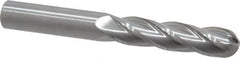 Atrax - 1/2" Diam, 2" LOC, 4 Flute Solid Carbide Ball End Mill - Uncoated, Single End, 4" OAL, 1/2" Shank Diam - Eagle Tool & Supply