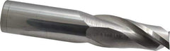 Atrax - 1", 2-1/4" LOC, 1" Shank Diam, 5" OAL, 2 Flute, Solid Carbide Square End Mill - Single End, Uncoated, Spiral Flute, 30° Helix, Centercutting, Right Hand Cut - Eagle Tool & Supply