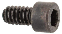 Made in USA - #3-48 UNC Hex Socket Drive, Socket Cap Screw - Alloy Steel, Black Oxide Finish, Fully Threaded, 3/16" Length Under Head - Eagle Tool & Supply