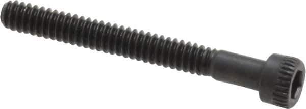 Made in USA - #4-40 UNC Hex Socket Drive, Socket Cap Screw - Alloy Steel, Black Oxide Finish, Partially Threaded, 1" Length Under Head - Eagle Tool & Supply