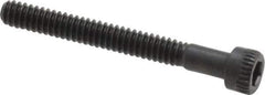 Made in USA - #4-40 UNC Hex Socket Drive, Socket Cap Screw - Alloy Steel, Black Oxide Finish, Partially Threaded, 1" Length Under Head - Eagle Tool & Supply
