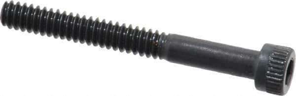 Made in USA - #6-32 UNC Hex Socket Drive, Socket Cap Screw - Alloy Steel, Black Oxide Finish, Partially Threaded, 1-1/4" Length Under Head - Eagle Tool & Supply