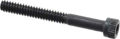 Made in USA - #6-32 UNC Hex Socket Drive, Socket Cap Screw - Alloy Steel, Black Oxide Finish, Partially Threaded, 1-1/4" Length Under Head - Eagle Tool & Supply
