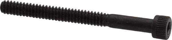 Made in USA - #6-32 UNC Hex Socket Drive, Socket Cap Screw - Alloy Steel, Black Oxide Finish, Partially Threaded, 1-1/2" Length Under Head - Eagle Tool & Supply