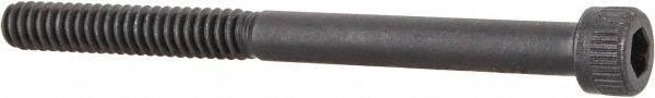 Made in USA - #6-32 UNC Hex Socket Drive, Socket Cap Screw - Alloy Steel, Black Oxide Finish, Partially Threaded, 1-3/4" Length Under Head - Eagle Tool & Supply