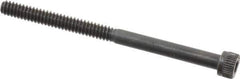 Made in USA - #6-32 UNC Hex Socket Drive, Socket Cap Screw - Alloy Steel, Black Oxide Finish, Partially Threaded, 2" Length Under Head - Eagle Tool & Supply