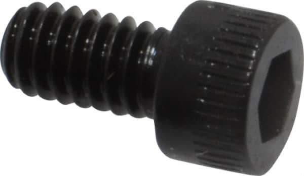 Made in USA - #8-32 UNC Hex Socket Drive, Socket Cap Screw - Alloy Steel, Black Oxide Finish, Fully Threaded, 5/16" Length Under Head - Eagle Tool & Supply