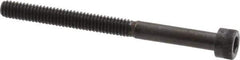 Made in USA - #8-32 UNC Hex Socket Drive, Socket Cap Screw - Alloy Steel, Black Oxide Finish, Partially Threaded, 2" Length Under Head - Eagle Tool & Supply