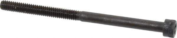 Made in USA - #8-32 UNC Hex Socket Drive, Socket Cap Screw - Alloy Steel, Black Oxide Finish, Partially Threaded, 2-1/2" Length Under Head - Eagle Tool & Supply