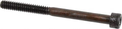 Made in USA - #10-24 UNC Hex Socket Drive, Socket Cap Screw - Alloy Steel, Black Oxide Finish, Partially Threaded, 2-1/4" Length Under Head - Eagle Tool & Supply