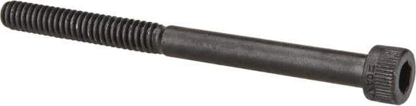 Made in USA - #10-24 UNC Hex Socket Drive, Socket Cap Screw - Alloy Steel, Black Oxide Finish, Partially Threaded, 2-1/2" Length Under Head - Eagle Tool & Supply
