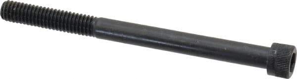 Made in USA - 5/16-18 UNC Hex Socket Drive, Socket Cap Screw - Alloy Steel, Black Oxide Finish, Partially Threaded, 4" Length Under Head - Eagle Tool & Supply