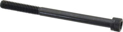 Made in USA - 5/16-18 UNC Hex Socket Drive, Socket Cap Screw - Alloy Steel, Black Oxide Finish, Partially Threaded, 4" Length Under Head - Eagle Tool & Supply