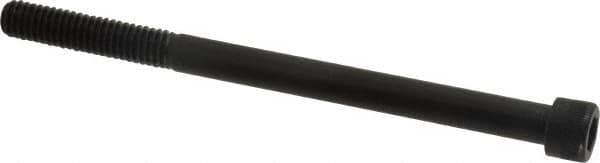 Made in USA - 5/16-18 UNC Hex Socket Drive, Socket Cap Screw - Alloy Steel, Black Oxide Finish, Partially Threaded, 4-1/2" Length Under Head - Eagle Tool & Supply