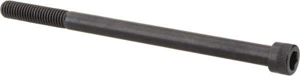 Made in USA - 3/8-16 UNC Hex Socket Drive, Socket Cap Screw - Alloy Steel, Black Oxide Finish, Partially Threaded, 6" Length Under Head - Eagle Tool & Supply