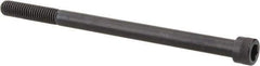 Made in USA - 3/8-16 UNC Hex Socket Drive, Socket Cap Screw - Alloy Steel, Black Oxide Finish, Partially Threaded, 6" Length Under Head - Eagle Tool & Supply