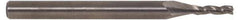 SGS - 9/16", 1-1/8" LOC, 9/16" Shank Diam, 3-1/2" OAL, 3 Flute, Solid Carbide Square End Mill - Single End, Uncoated, Spiral Flute, 30° Helix, Centercutting, Right Hand Cut, Right Hand Flute, Series 5 - Eagle Tool & Supply