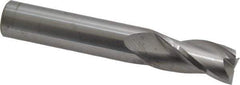 Atrax - 9/16", 1-1/4" LOC, 9/16" Shank Diam, 3-1/2" OAL, 3 Flute, Solid Carbide Square End Mill - Single End, Uncoated, Spiral Flute, 30° Helix, Centercutting, Right Hand Cut - Eagle Tool & Supply