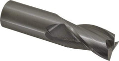 Atrax - 1", 1-1/2" LOC, 1" Shank Diam, 4" OAL, 3 Flute, Solid Carbide Square End Mill - Single End, Uncoated, Spiral Flute, 30° Helix, Centercutting, Right Hand Cut - Eagle Tool & Supply