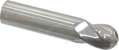 Atrax - 5/8" Diam, 3/4" LOC, 4 Flute Solid Carbide Ball End Mill - Uncoated, Single End, 3" OAL, 5/8" Shank Diam - Eagle Tool & Supply