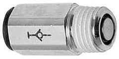 Legris - 3/8" Outside Diam, 3/8 NPT, Nickel Plated Brass Push-to-Connect Tube Self-Sealing Male Connector - 145 Max psi, Tube to Male NPT, Buna-N O-Ring - Eagle Tool & Supply