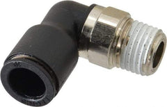 Legris - 10mm Outside Diam, 1/4 NPT, Nylon Push-to-Connect Tube Male Elbow - 290 Max psi, Tube to Male NPT Connection, Buna Nitrile O-Ring - Eagle Tool & Supply