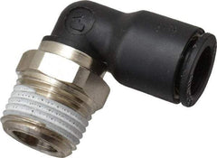 Legris - 10mm Outside Diam, 3/8 NPT, Nylon Push-to-Connect Tube Male Elbow - 290 Max psi, Tube to Male NPT Connection, Buna Nitrile O-Ring - Eagle Tool & Supply