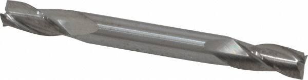 Atrax - 1/4", 1/2" LOC, 1/4" Shank Diam, 2-1/2" OAL, 3 Flute, Solid Carbide Square End Mill - Double End, Uncoated, Spiral Flute, 30° Helix, Centercutting - Eagle Tool & Supply