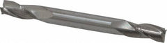 Atrax - 1/4", 1/2" LOC, 1/4" Shank Diam, 2-1/2" OAL, 3 Flute, Solid Carbide Square End Mill - Double End, Uncoated, Spiral Flute, 30° Helix, Centercutting - Eagle Tool & Supply