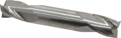 Atrax - 1/2", 5/8" LOC, 1/2" Shank Diam, 3" OAL, 3 Flute, Solid Carbide Square End Mill - Double End, Uncoated, Spiral Flute, 30° Helix, Centercutting - Eagle Tool & Supply