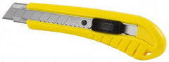 Stanley - Snap Utility Knife - 4.33" Blade, Yellow Handle, 1 Blade Included - Eagle Tool & Supply