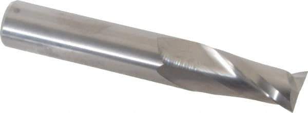Atrax - 12mm, 25mm LOC, 12mm Shank Diam, 76mm OAL, 2 Flute, Solid Carbide Square End Mill - Single End, Uncoated, Spiral Flute, 30° Helix, Centercutting, Right Hand Cut - Eagle Tool & Supply