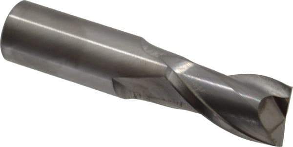 Atrax - 22mm, 38mm LOC, 22mm Shank Diam, 100mm OAL, 2 Flute, Solid Carbide Square End Mill - Single End, Uncoated, Spiral Flute, 30° Helix, Centercutting, Right Hand Cut - Eagle Tool & Supply