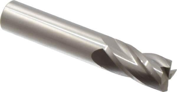 Atrax - 18mm, 38mm LOC, 18mm Shank Diam, 100mm OAL, 4 Flute, Solid Carbide Square End Mill - Single End, Uncoated, Spiral Flute, 30° Helix, Centercutting, Right Hand Cut - Eagle Tool & Supply