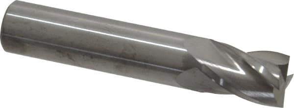 Atrax - 12mm, 16mm LOC, 12mm Shank Diam, 64mm OAL, 4 Flute, Solid Carbide Square End Mill - Single End, Uncoated, Spiral Flute, 30° Helix, Centercutting, Right Hand Cut - Eagle Tool & Supply
