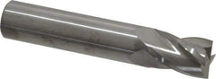 Atrax - 12mm, 16mm LOC, 12mm Shank Diam, 64mm OAL, 4 Flute, Solid Carbide Square End Mill - Single End, Uncoated, Spiral Flute, 30° Helix, Centercutting, Right Hand Cut - Eagle Tool & Supply