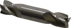 Atrax - 10mm, 12mm LOC, 10mm Shank Diam, 70mm OAL, 4 Flute, Solid Carbide Square End Mill - Double End, Uncoated, Spiral Flute, 30° Helix, Centercutting, Right Hand Cut - Eagle Tool & Supply