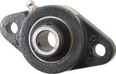Browning - 5/8" ID, 3-7/8" OAL x 2-1/8" OAH 2-Bolt Flange - 1,444 Lb Static Cap, 2,611 Lb Dyn Cap, 3" Btw Mnt Hole Ctrs, Cast Iron - Eagle Tool & Supply
