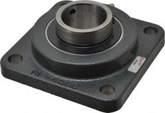 Browning - 1-3/4" ID, 5-3/8" OAL x 5-3/8" OAH 4-Bolt Flange - 5,139 Lb Static Cap, 7,901 Lb Dyn Cap, 4-1/8" Btw Mnt Hole Ctrs, Cast Iron - Eagle Tool & Supply
