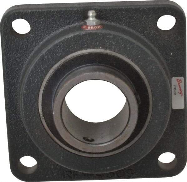 Browning - 1-15/16" ID, 5-5/8" OAL x 5-5/8" OAH 4-Bolt Flange - 5,216 Lb Static Cap, 7,889 Lb Dyn Cap, 4-3/8" Btw Mnt Hole Ctrs, Cast Iron - Eagle Tool & Supply