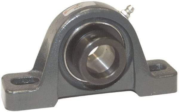 Browning - 1-7/16" ID, 6-3/4" OAL x 3-11/16" OAH Pillow Block - 3,493 Lb Static Cap, 5,782 Lb Dyn Cap, 5" Btw Mnt Hole Ctrs, 1-7/8" Base-to-Ctr Ht, Cast Iron - Eagle Tool & Supply