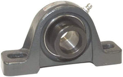 Browning - 1-15/16" ID, 8" OAL x 4-9/16" OAH Pillow Block - 5,216 Lb Static Cap, 7,889 Lb Dyn Cap, 6-3/16" Btw Mnt Hole Ctrs, 2-1/4" Base-to-Ctr Ht, Cast Iron - Eagle Tool & Supply