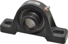 Browning - 1" ID, 5-1/2" OAL x 2-13/16" OAH Pillow Block - 1,651 Lb Static Cap, 2,801 Lb Dyn Cap, 4-1/8" Btw Mnt Hole Ctrs, 1-7/16" Base-to-Ctr Ht, Cast Iron - Eagle Tool & Supply