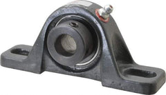 Browning - 5/8" ID, 4-7/8" OAL x 2-3/32" OAH Pillow Block - 1,444 Lb Static Cap, 2,611 Lb Dyn Cap, 3-5/8" Btw Mnt Hole Ctrs, 1-1/16" Base-to-Ctr Ht, Cast Iron - Eagle Tool & Supply