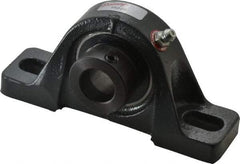 Browning - 3/4" ID, 5" OAL x 2-15/32" OAH Pillow Block - 1,444 Lb Static Cap, 2,611 Lb Dyn Cap, 3-25/32" Btw Mnt Hole Ctrs, 1-1/4" Base-to-Ctr Ht, Cast Iron - Eagle Tool & Supply