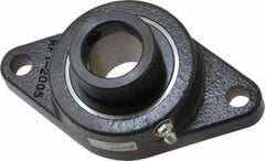 Browning - 1-3/16" ID, 5-9/16" OAL x 3-1/8" OAH 2-Bolt Flange - 2,567 Lb Static Cap, 4,381 Lb Dyn Cap, 4-19/32" Btw Mnt Hole Ctrs, Cast Iron - Eagle Tool & Supply
