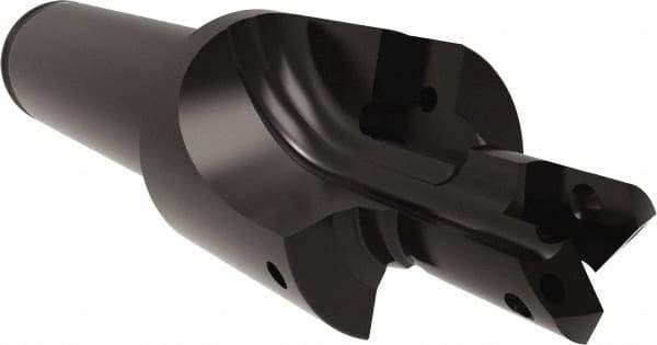 Allied Machine and Engineering - ISO 11926-1, MS 16142, SAE J1926-1 Standard, 7/16-20" Thread, 4 Tube Dash Number, 12° Porting Angle, 0.386" Pilot Diam, 5/8" Shank Diam, Indexable Spade Blade Insert Porting Tool - 2 Porting Inserts, 3.652" Overall Length - Eagle Tool & Supply